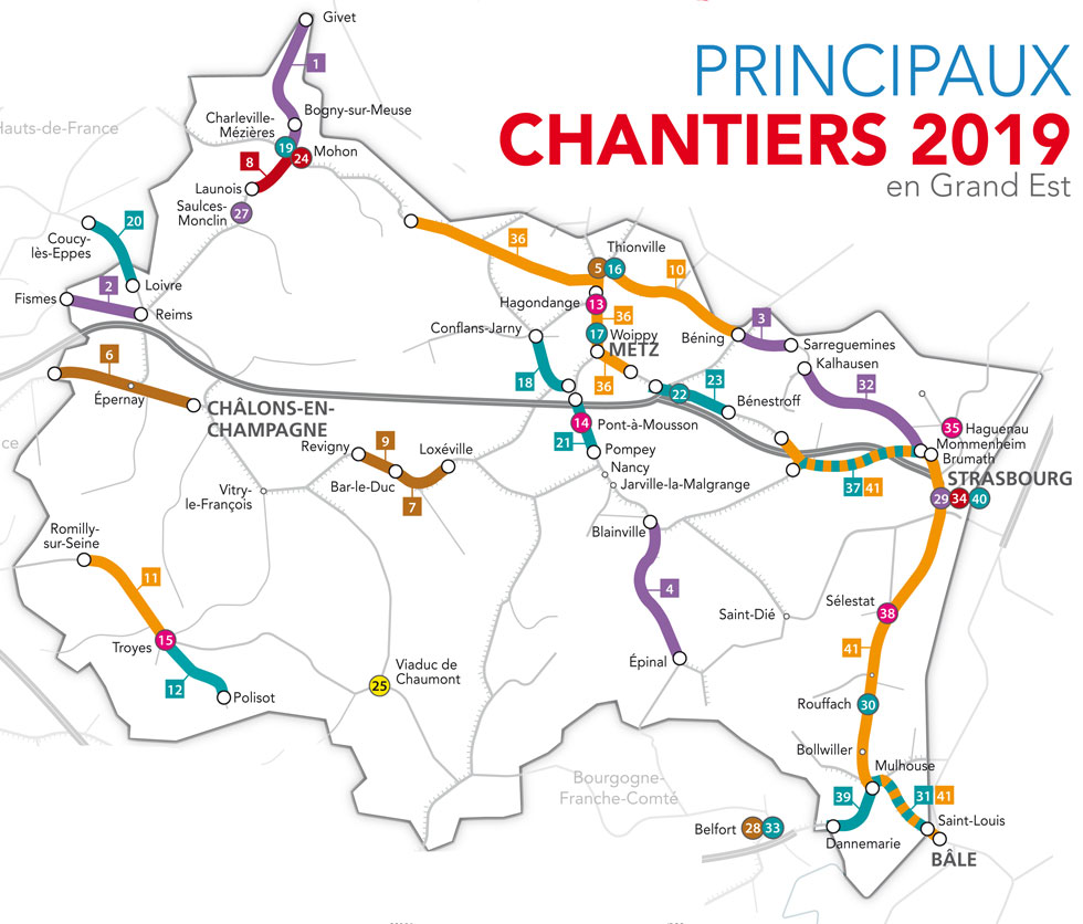 Les principaux chantiers en 2019 en Grand Est sur le réseau ferroviaire