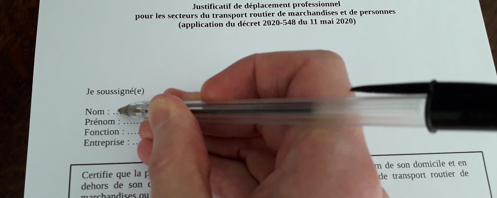Restrictions de déplacement : Déclaration simplifiée TRM/TRV