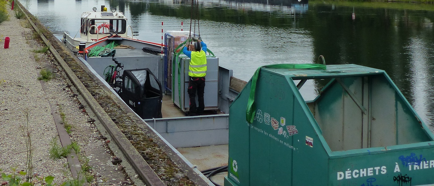 Nouveau service de logistique urbaine fluviale à Strasbourg